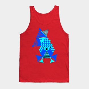 Tropical Fish, Blue Tank Top